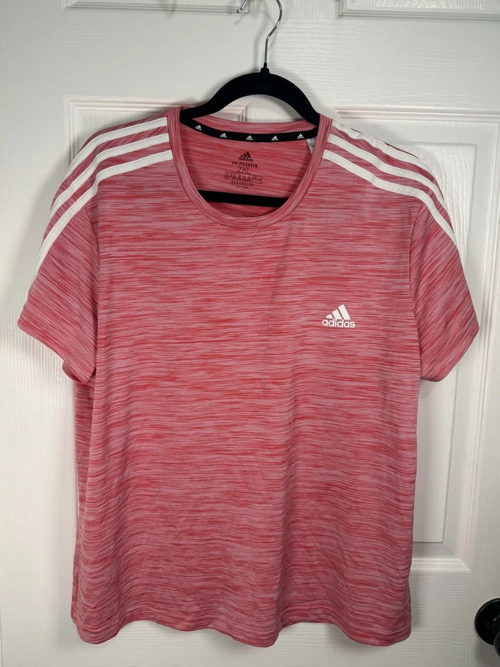 Adidas Women’s Red Heathered Performance Tee